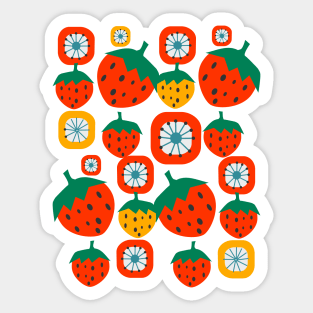 Dancing strawberries Sticker